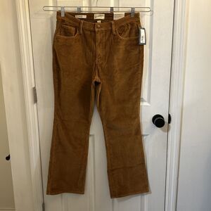 NWT Universal Thread Corduroy Pants Women’s 14 Short Brown High Rise Bootcut 29”